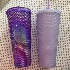 Starbucks Iridescent and Pastel Studded Tumblers